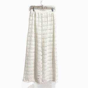 India Boutique white swim cover-up pants | L